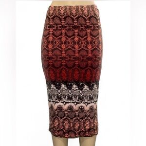 I Jeans By Buffalo Snakeskin Print Maxi Pencil Skirt Size Large